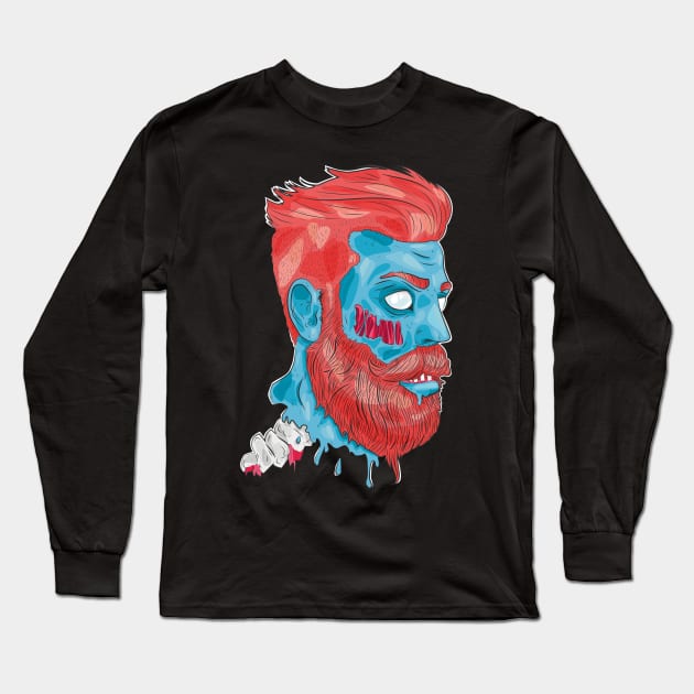 Zombie Men Long Sleeve T-Shirt by SamPage